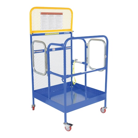Vestil Work Platform 2Door, Casters 36x36, 33-3/8 in. W, 33-3/8 in. D, 1,000 lb. Load Capacity WP-3636-CA-DD